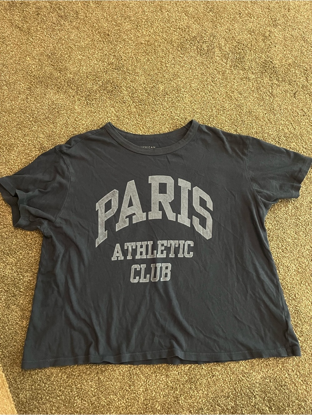American Eagle Outfitters Navy 'Paris Athletic Club' Tee